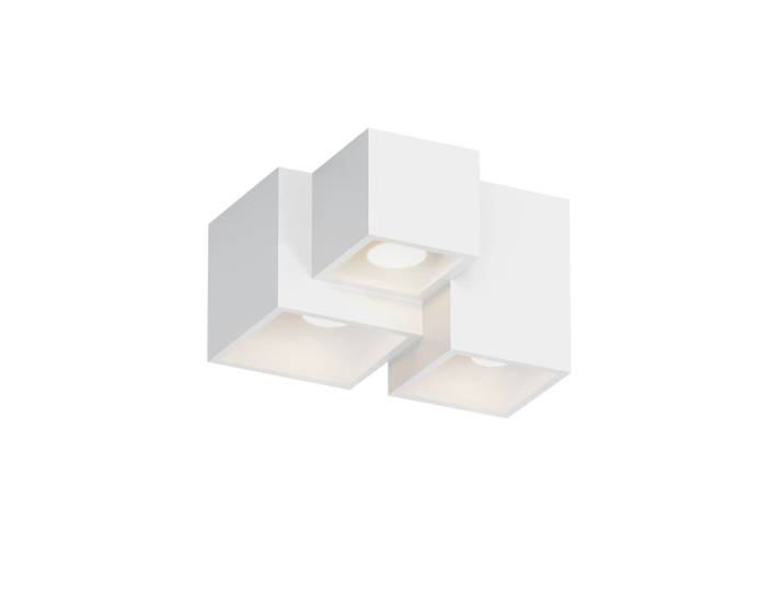 Plafonnier en plastique blanc 24x23x15.3cm gu10