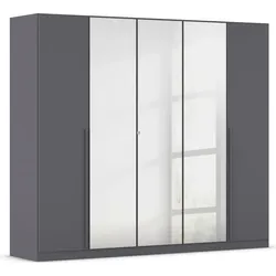 Rauch Möbel rauch Alba Kleiderschrank 5-türig, mit Spiegel, Farbe Grau metallic Breite 226 cm