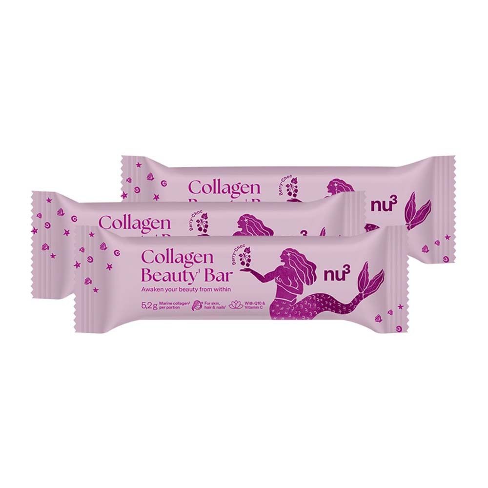 nu3 Collagen Beauty Bar Berry-Choc x3 3x40 g Riegel