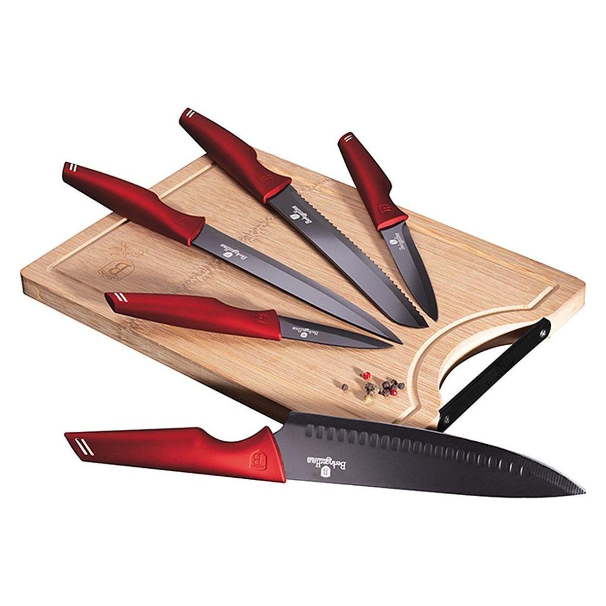 BerlingerHaus Set of 5 kitchen knives with cutting board (20 cm) (105244)