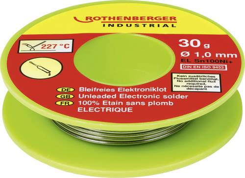 Rothenberger Industrial Bleifreies Elektroniklot 30g Lötzinn, bleifrei