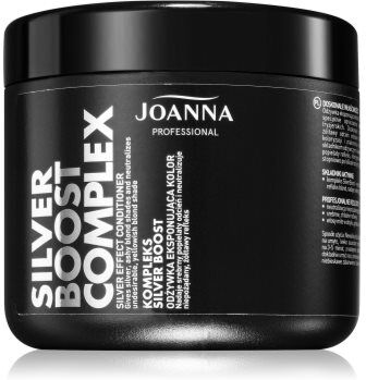 Joanna Silver Boost Complex condicionador violeta neutraliza tons amarelados 500 g. Silver Boost Complex