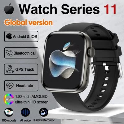 Inspired Living SmartTrack Pro AMOLED Smartwatch For IPhone With GPS & Bluetooth Calling black