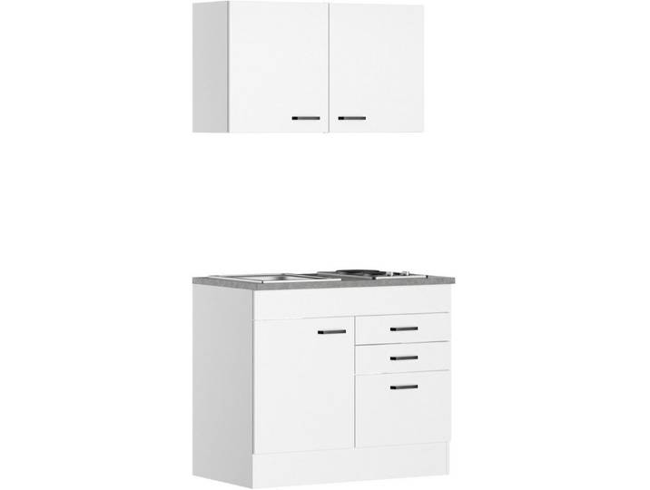 OPTIFIT Pantryküche OPTImulti, Breite 100 cm, Tiefe 60 cm, mit 2-Platten-Kochfeld