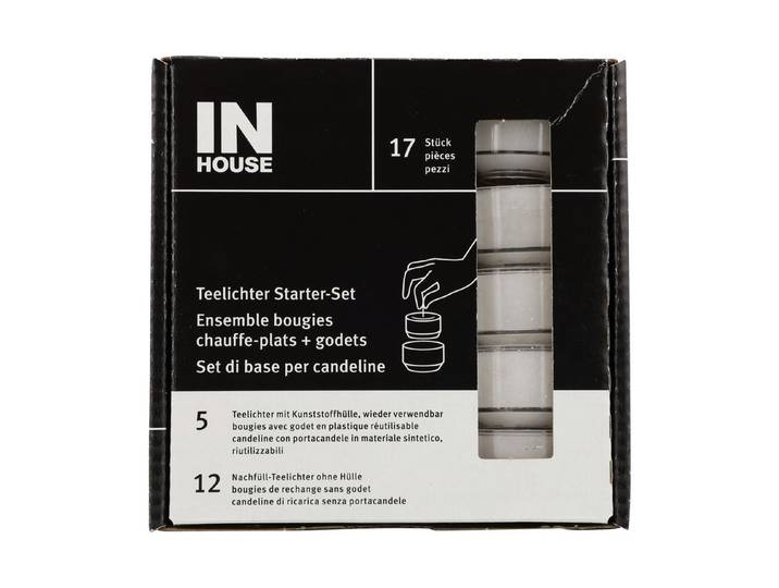 Inhouse Teelichter Starter-Set 6h 17Stk