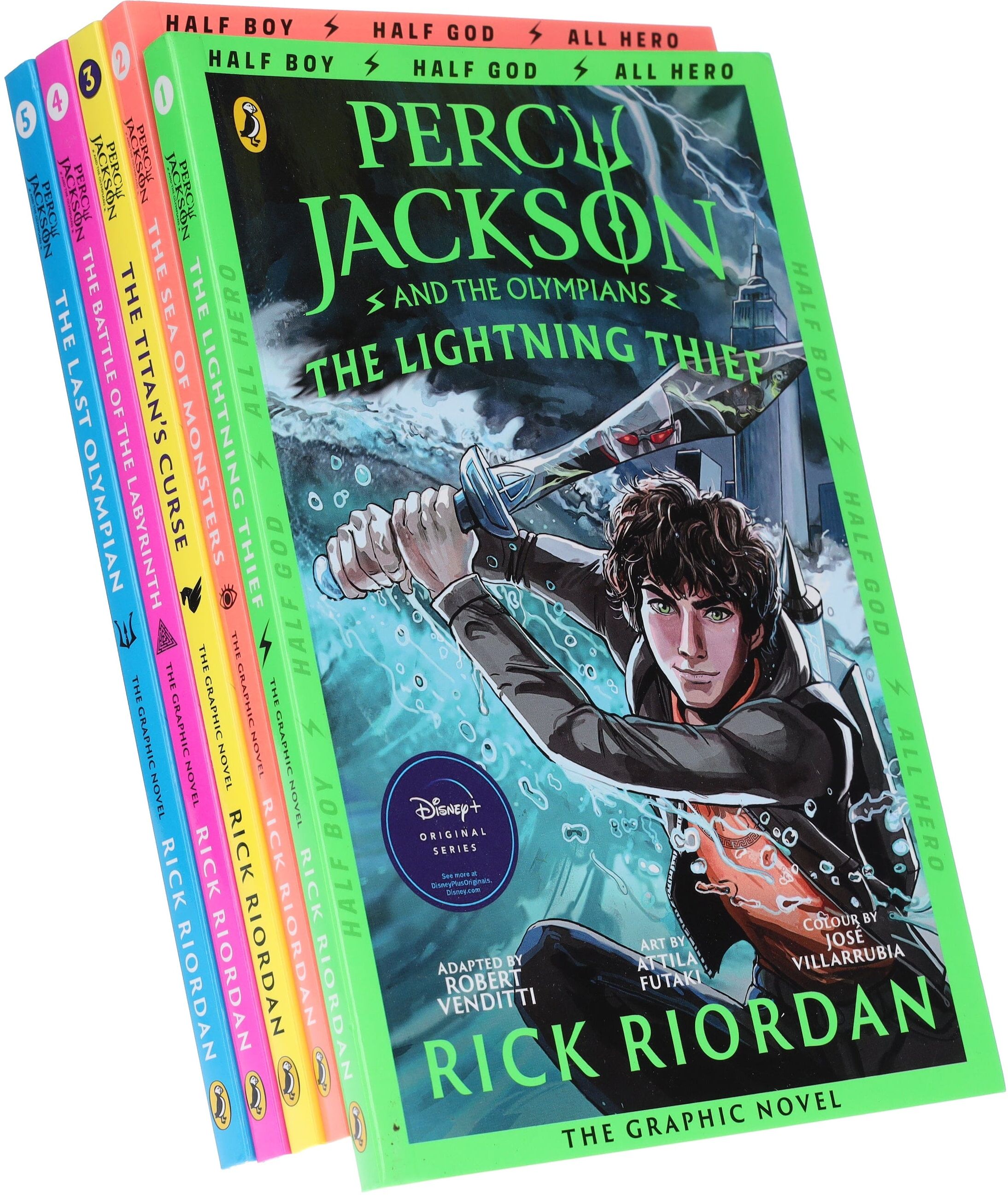 Percy Jackson Graphic Novels By Rick Riordan 1-5 Books Collection Set - Ages 8-15 - Paperback Penguin Books Ltd