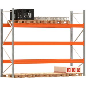 Regalwerk Palettenregal ARTUS, für 16 Paletten, 4 Ebenen, 4000kg Fachlast, 3,0 x 3,6m
