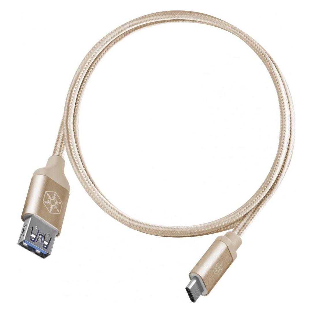 Silverstone Cable USB-A - USB-C 0.5 m Gold (52033) (0.50 m) (SST-CPU05G-500)