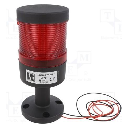 Spamel Signalsäule rot 24V DC (LT70/1-24) (LT70\1-24)