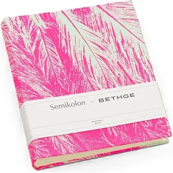 Bethge x Semikolon Pfauenfeder Fotoalbum 21,6 x 25,5 cm, rosa