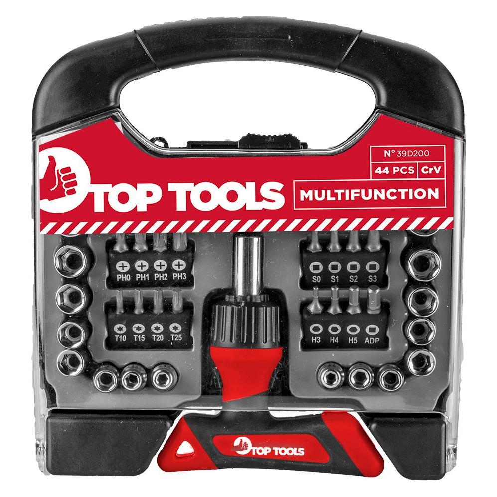 TOP Schraubendreher-Bits mit Griff 44-tlg. (39D200) (TOP-39D200)