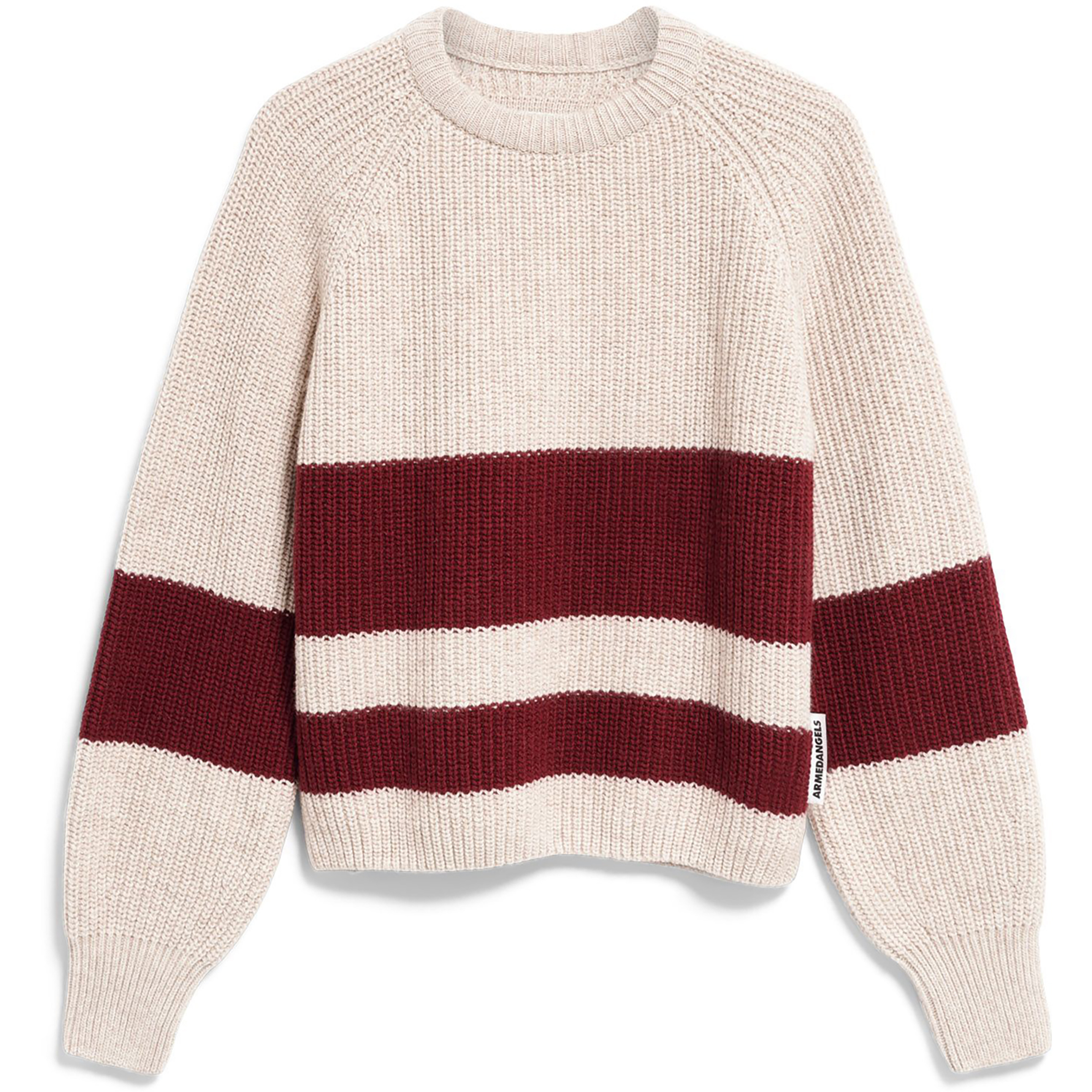 Armedangels Rib Striped Knit Damen Pullover beige Größe M Lifestyle Hautfreundlich