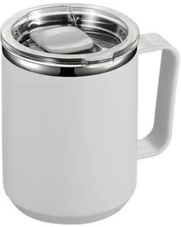 Uplifted Finds Portable Traveling Insulated Stainless Steel Coffee Cup white