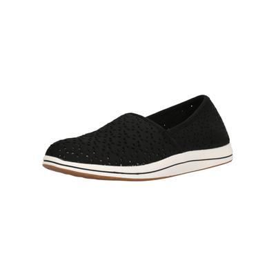 Slipper CLARKS "Brinkley", Damen, Gr. 41, schwarz, Kunstfaser, Schuhe Slipper, im luftigen, perforierten Design