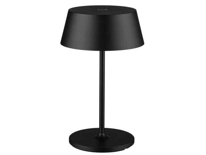 Dieter Knoll Akku-Tischleuchte, Schwarz, Metall, Kunststoff, Uni, 150 mm, rund, F, 25 cm, RoHS, ISO 9001, CE, Touch-Schalter (on/off), Ladeanzeige, Farbtemperaturwechsler, aufladbar über Usb, transportabel, Lampen & Leuchten, Innenbeleuchtung, Tischlampen, Akku-Tischlampe