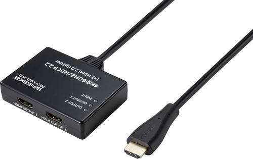 SpeaKa Professional SP-9443508 1+2 Port HDMI-Splitter Schwarz