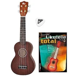 Voggenreiter Volt Complete Ukulelen-Set (Erwachsene), Ukulele, Braun