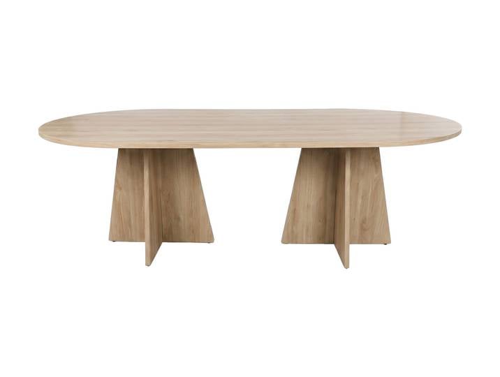 Esstisch Cazaro - ovales Design in Holzoptik - Natur - Luxusbetten24