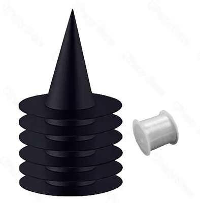 Inspire Curations Hanging Witch Hat Set Halloween Witch Hats Floating Wizard Decorations For Home & Party Decor 6pcs Hats