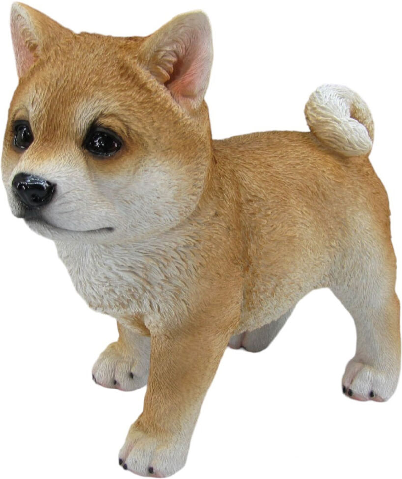 FD Dekofigur Hund Shiba Inu stehend 21 x 20 x 10 cm hellbraun