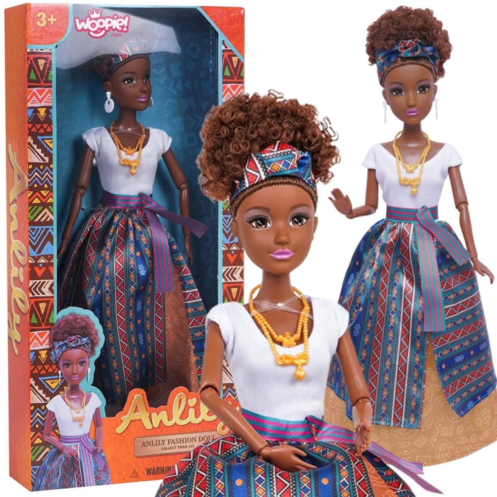 Woopie Royal Lili Mulatpop in een elegante jurk