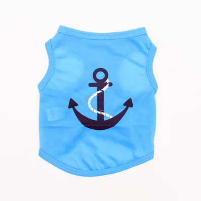 Inspire Essentials PawSecure Summer Pet Vest For Small Dogs And Cats s blue Anchor