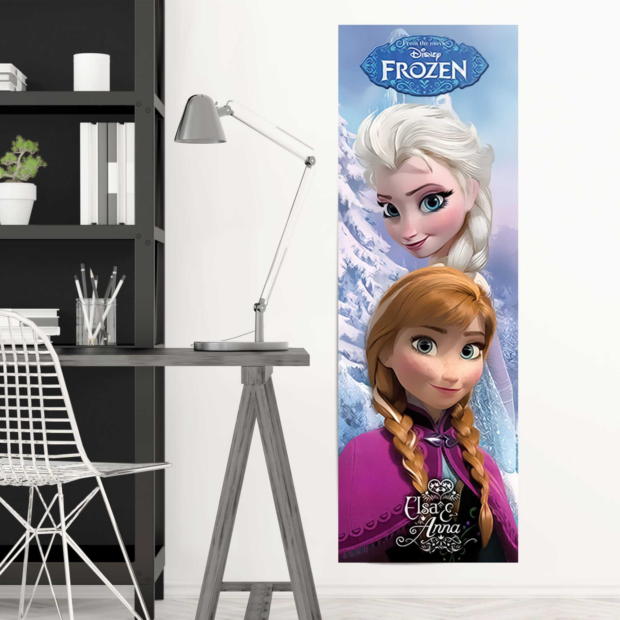 Reinders! Poster REINDERS "Disney´s die Eiskönigin Anna & Elsa", blau (farbe bild(er): blau), B:53cm H:158cm, Papier, Bilder, Poster