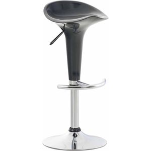CLP Barhocker Saddle, 1015908, drehbar mit Lehne, 60-81cm Sitzhöhe, Kunststoff, grau