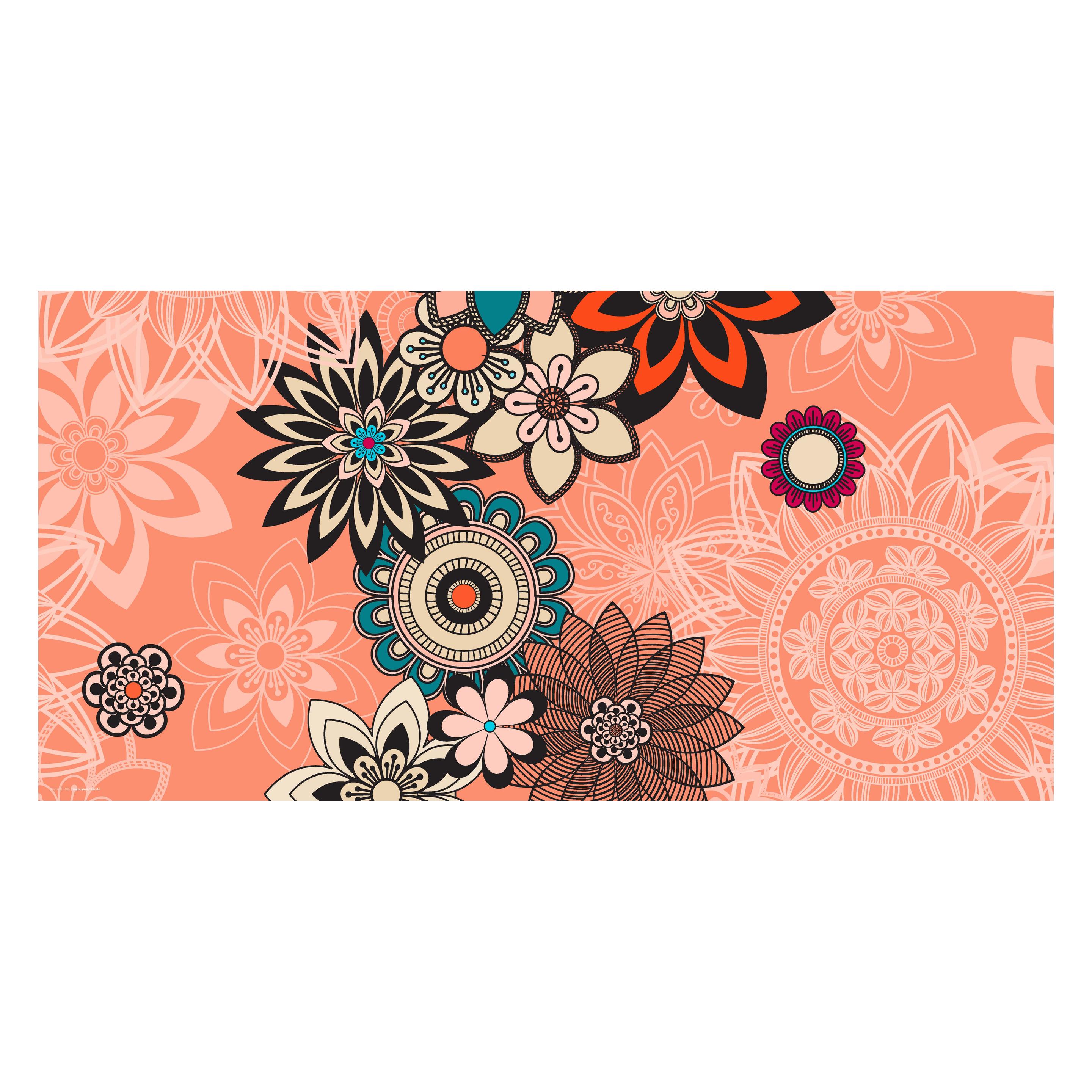 CoverYourDesk Schreibtischunterlage Mandala mit Blüten (21557573)