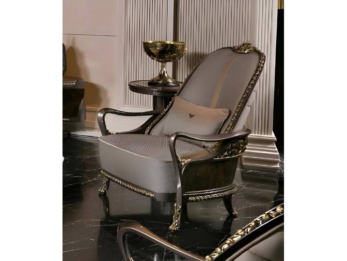Xlmoebel Sessel Eleganter Sessel mit luxuriösem Design und edlen Verzierungen (1-St., Sessel), Made in Europa