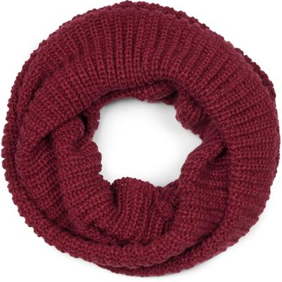 Strickschal STYLEBREAKER "Unifarbener Feinstrick Loop", Damen, rot (bordeaux, rot), Obermaterial: 100% Polyacryl PAN., Modisch, Modetücher