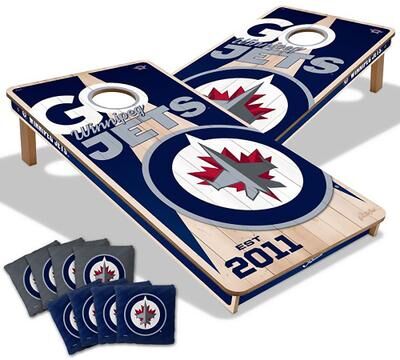 Skip's Garage Winnipeg Jets NHL 2x4 Cornhole Board Set