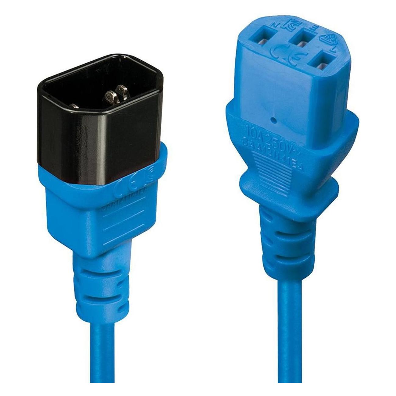 Lindy 2m IEC Verlaengerung, blau (2 m) (30472)