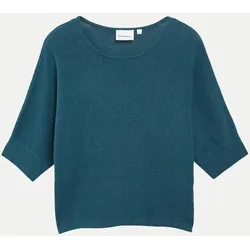 Kurzarm Strickpullover Blau XS
