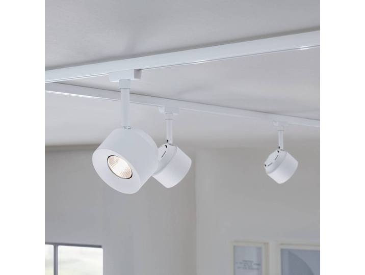 Paulmann URail LED-Spot Pane, signalweiß, 4000K, dimmbar, weiß / opal, für Wohn- / Esszimmer, Metall, Modern