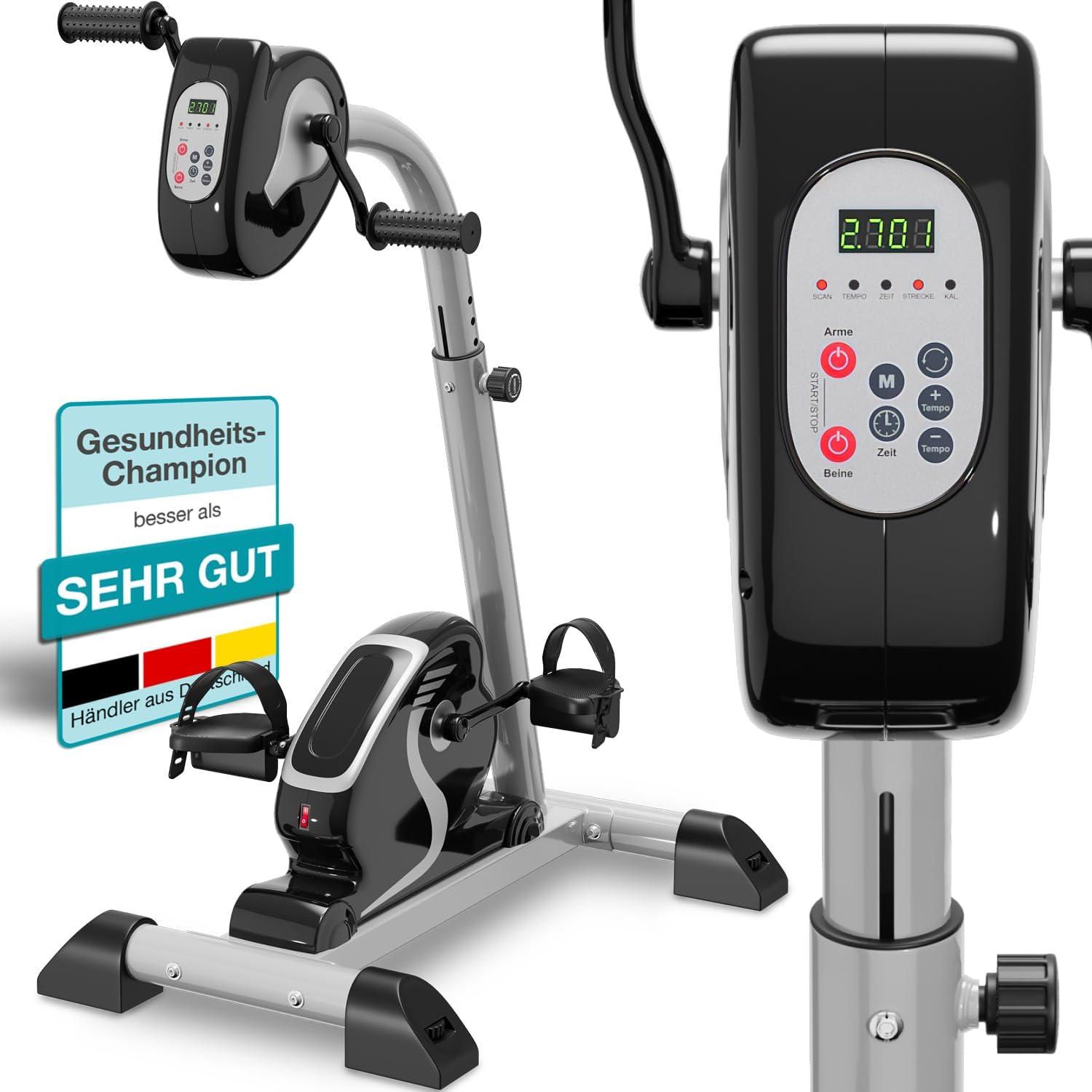 ELONEO 2in1 Arm und Beintrainer mit Motorunterstützung, Elektro Heimtrainer höhenverstellbar, passives und gelenkschonendes Training der Arme u. Beine