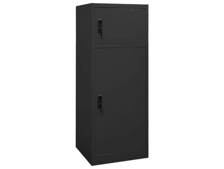 Armoire à selles - VIDAXL - Anthracite - 53x53x140 cm - Acier - 2 portes verrouillables