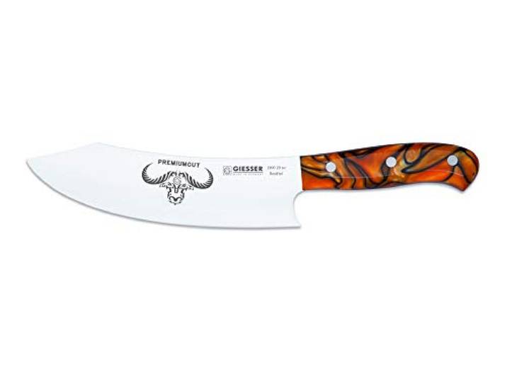 Giesser Qualitätsmesser Küchenmesser Kochmesser Chefs No. 1 Premiumcut Spicy Orange - 20 cm Klingenlänge
