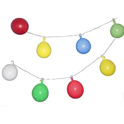 LED-Girlande 20 Ballons (blinkende LED, rot, grün, blau)