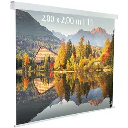 KIMEX - Manuelle Leinwand 2,00 x 2,00m - Format 1:1
