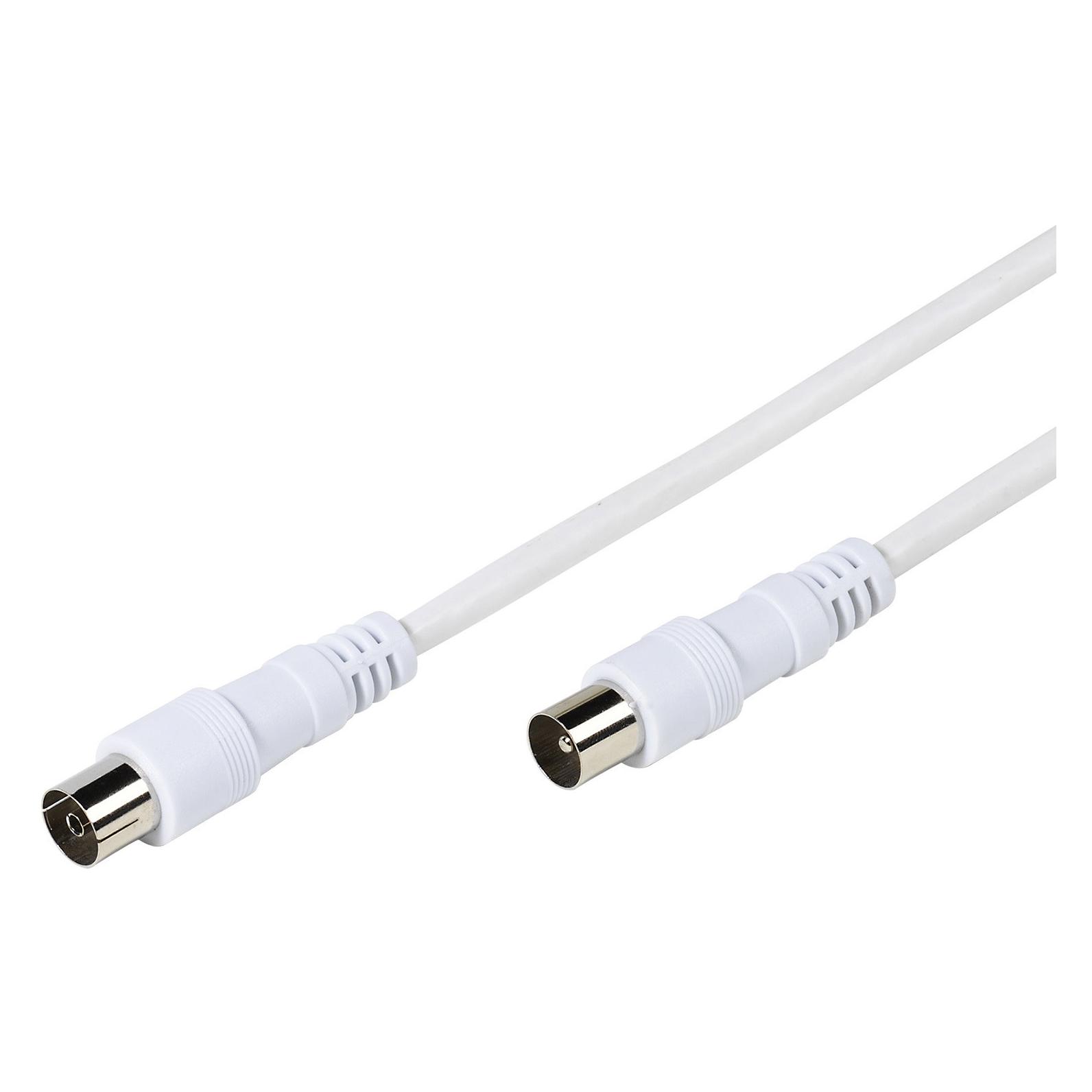 Vivanco TV-/Radio-Antennenkabel - Weiss (75 dB, Antennenkabel) (VVANX100MFW)
