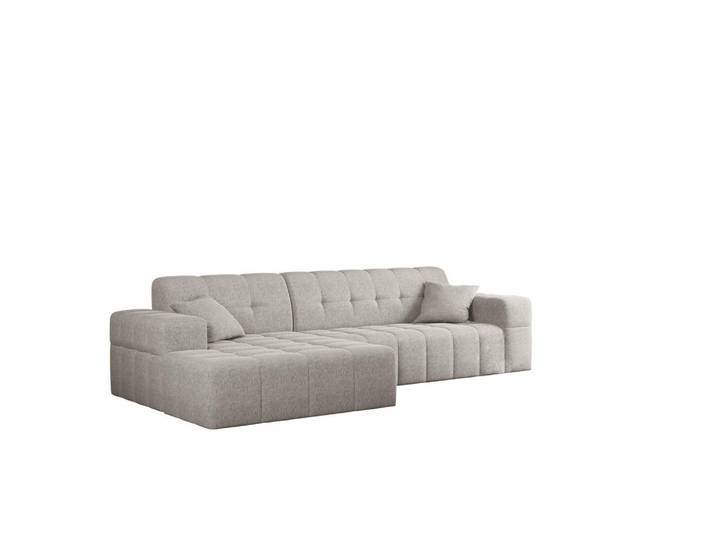 Kaiser Möbel Ecksofa L-Form Nimes Stoff Verita Beige Links, Holz, L-Form,L-Form, 256x168 cm, Wohnzimmer, Sofas & Couches, Wohnlandschaften, Ecksofas