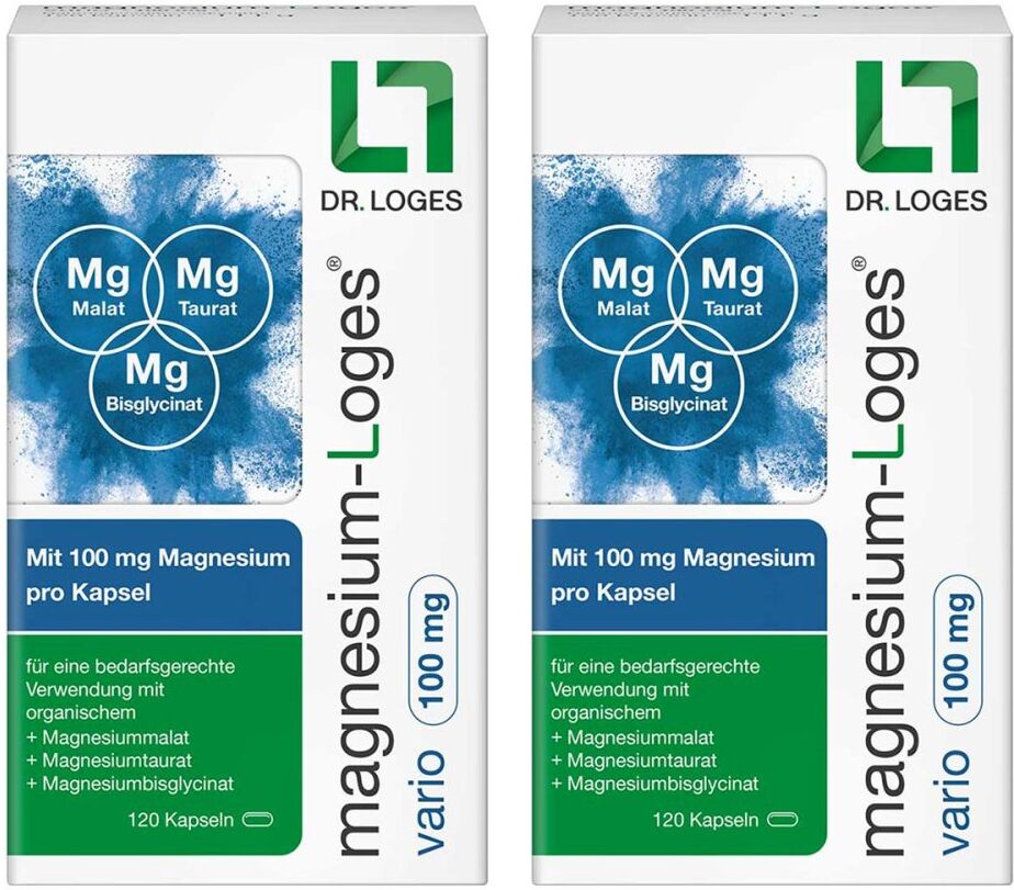 Magnesium-loges Vario 100 Mg Kapseln 2x120stk