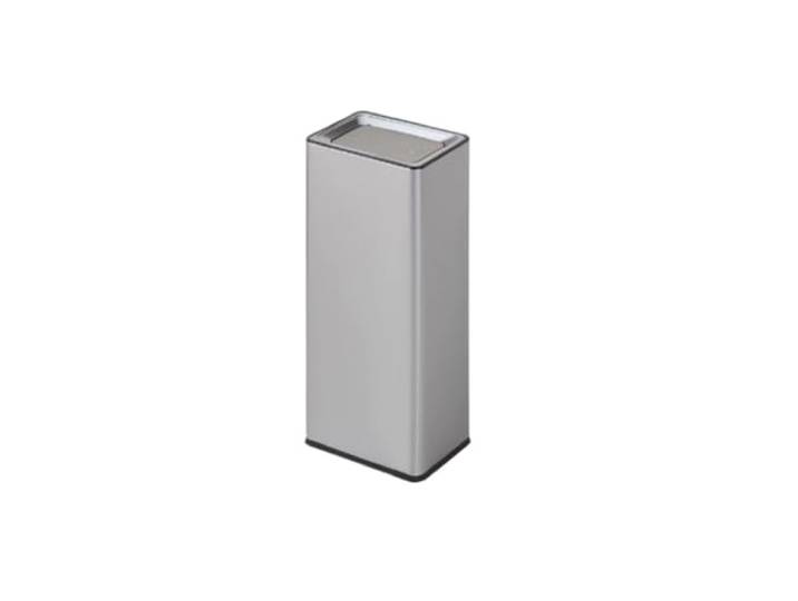 juanluck-s Müll kann, Mülleimer mit Deckel, Edelstahl-Mülleimer Klappdeckel for Küche, Wohnzimmer, Hotel für Innenräume(Silver)