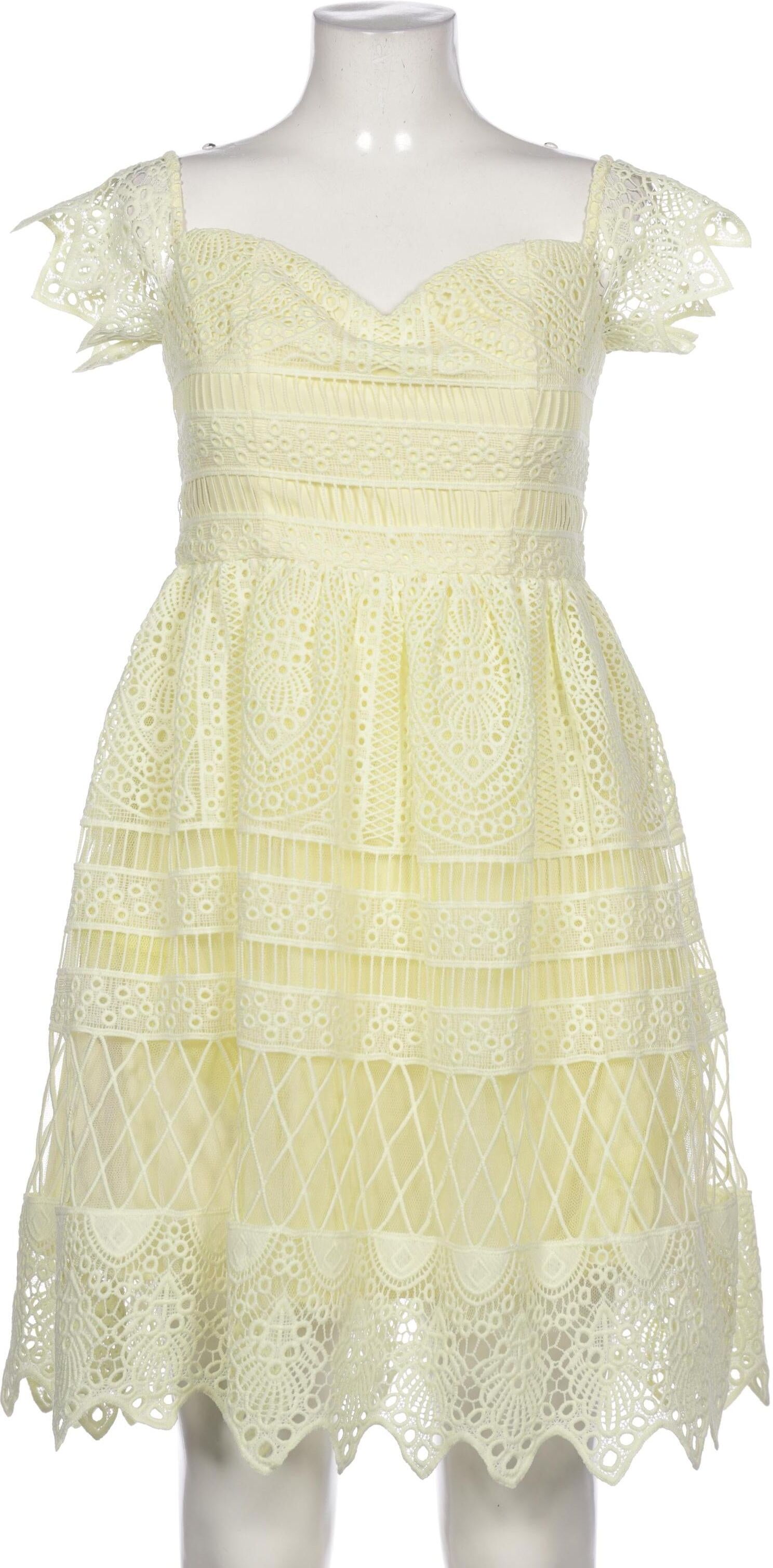 Chi Chi London Damen Kleid, Gelb, Gr. EU 42, Synthetik - Second Hand