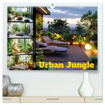 Urban Jungle - wohnen mit Pflanzen (hochwertiger Premium Wandkalender 2027 DIN A2 quer), Kunstdruck in Hochglanz