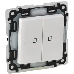 Legrand 752159 Doppelwechselschalter (SL) beleuchtet IP44 Valena Life ultraweiß