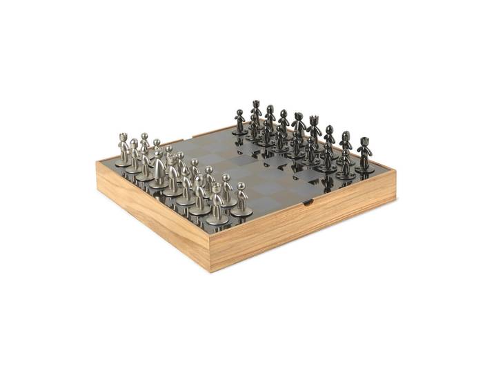 Umbra Brettspiel, Natur, Nickel, Titan, Holz, Metall, Esche, 35x6x36 cm, Spielzeug, Kinderspielzeug, Kinderspiele