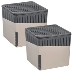 Wenko 2er-Pack Raumentfeuchter »Cube« 1000 g beige
