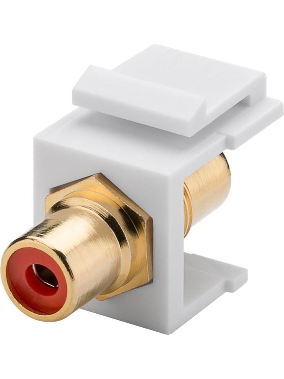Pro Keystone Cinch/RCA module - Rot - 0cm